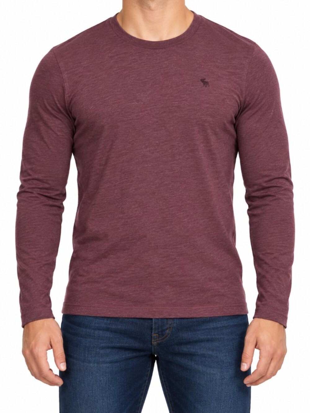 Abercrombie & Fitch Burgundy Muscle Fit Long Sleeve Tee Men’s M
